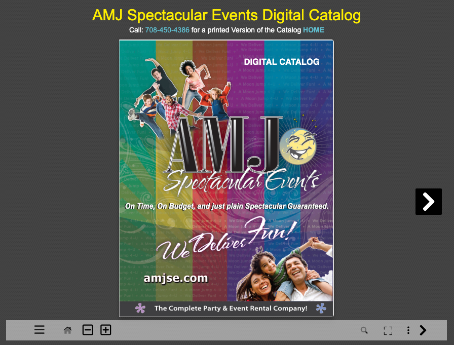 AMJ Digital Catalog contains all the amazing products you can rent from AMJ Spectacular Events!